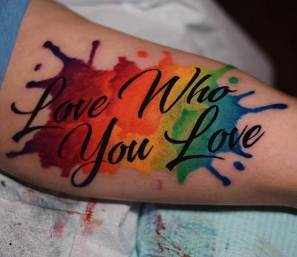 I ❤️ using colour! . . . handpoke handpoked machinefreetattoo machinefree  handpoketattoo handpokedtattoo sti… | Rainbow tattoos, Pride tattoo, Sleeve  tattoos